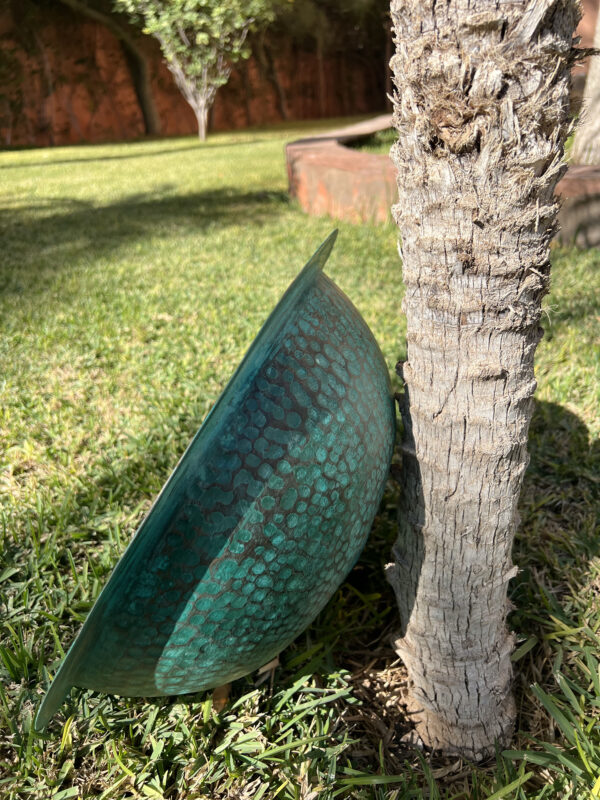 Oxidized Copper Drop-in Sink | Rustic Green Patina | Farmhouse Style, copper bathroom sinks​ - Image 7