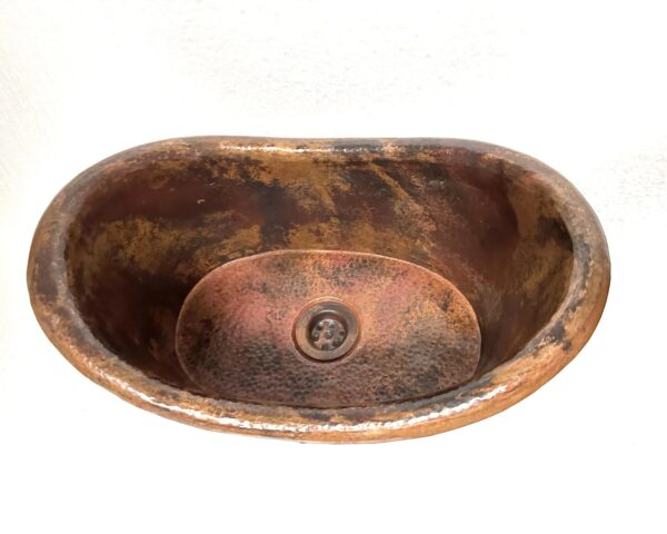 Copper Vessel Sink Tub Style, Handmade Copper Bathroom Vessel Sink, Hammered Copper Sink Tub Style My Store