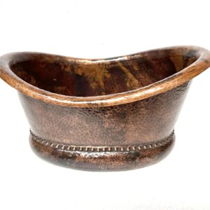 Copper Vessel Sink Tub Style, Handmade Copper Bathroom Vessel Sink, Hammered Copper Sink Tub Style My Store