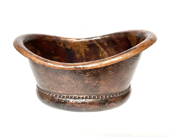 Copper Vessel Sink Tub Style, Handmade Copper Bathroom Vessel Sink, Hammered Copper Sink Tub Style My Store