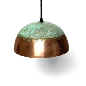 Green Patina Copper Pendant Light, Oxidized Copper Farmhouse Dome Pendant Light My Store