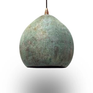 Handmade Oxidized Copper Pendant Light, Green Patina Copper Dome Pendant Island Lighting, Farmhouse Kitchen Ceiling Lamp Fixture My Store