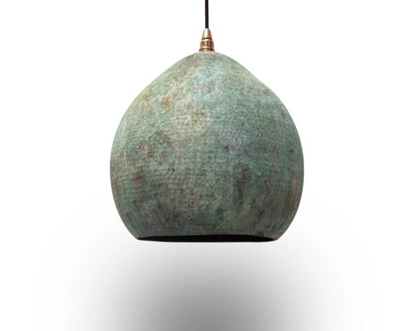 Handmade Oxidized Copper Pendant Light, Green Patina Copper Dome Pendant Island Lighting, Farmhouse Kitchen Ceiling Lamp Fixture My Store