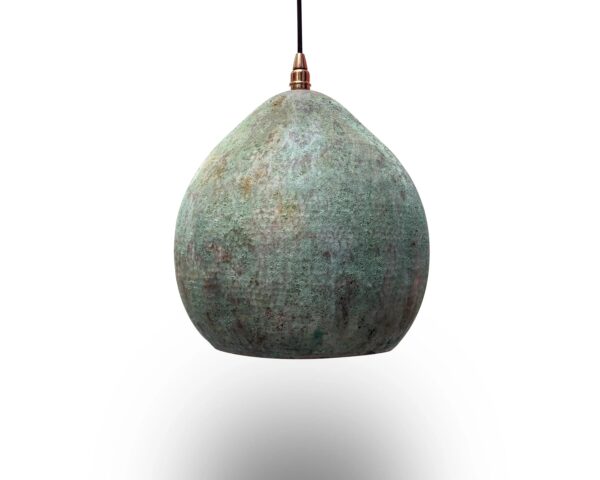 Handmade Oxidized Copper Pendant Light, Green Patina Copper Dome Pendant Island Lighting, Farmhouse Kitchen Ceiling Lamp Fixture My Store