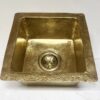 Undermount Hammered Brass Bar Sink, Solid Brass Square Sink, Kitchen Brass Sink My Store