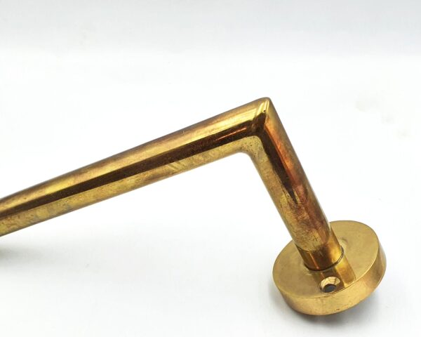 Unlacquered Brass Toilet paper Holder, Solid Brass Toilet Roll Holder for Bathroom, Wall Mounted Towel Holder, Powder Room Roll Holder - Image 3