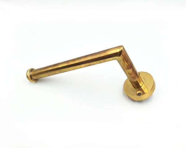 Unlacquered Brass Toilet paper Holder, Solid Brass Toilet Roll Holder for Bathroom, Wall Mounted Towel Holder, Powder Room Roll Holder