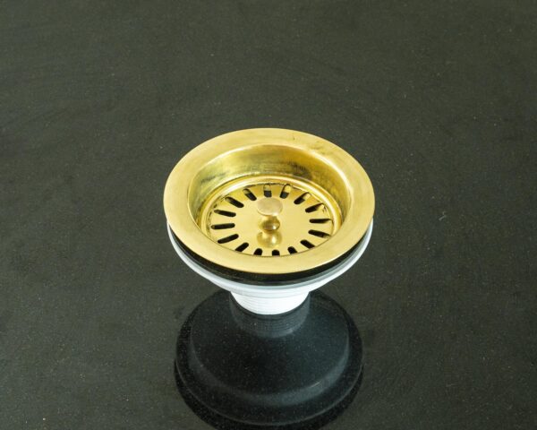 Brass Kitchen Drain Sink, Solid Brass Basket Strainer