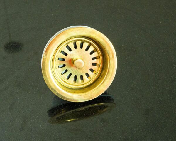 Brass Kitchen Drain Sink, Solid Brass Basket Strainer - Image 2