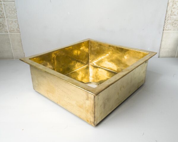 Unlacquered Brass Undermount Kitchen Sink, Island Brass kitchen Sink in Various Size - Image 2