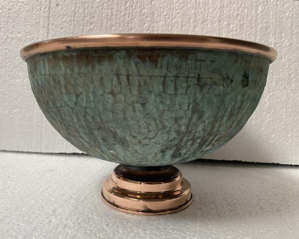 Oxidized Round Copper Bathroom Sink,Hammered Copper Vessel Sink Vanity - Image 3