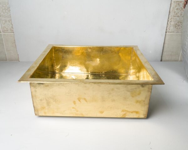 Unlacquered Brass Undermount Kitchen Sink, Island Brass kitchen Sink in Various Size - Image 3