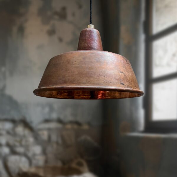 Handmade Copper Farmhouse Light Fixture, Handmade Copper Island Pendant Light, Hammered Copper Dome Light. - Image 5