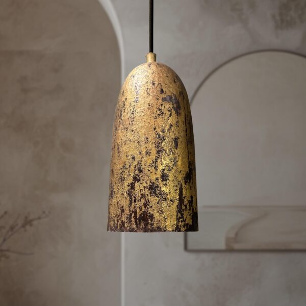 Oxidized Copper Pendant Light, Patina Farmhouse Light Fixture, Long Copper Pendant Lamp - Image 4