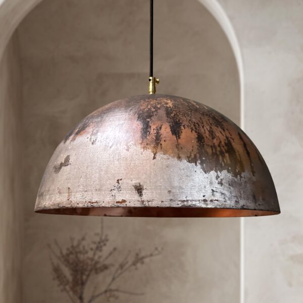 Rustic Copper Farmhouse Light Fixture, Oxidized Copper Ceiling Light, Copper Kitchen Island Pendant light Fixture - Image 2