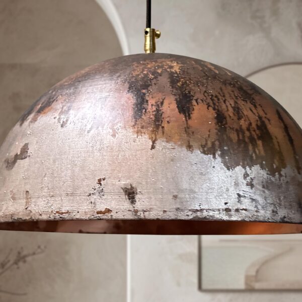 Rustic Copper Farmhouse Light Fixture, Oxidized Copper Ceiling Light, Copper Kitchen Island Pendant light Fixture - Image 3